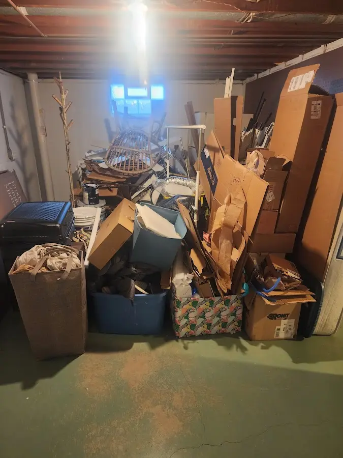 Roll-off dumpster container at job site for Roll Off Dumpster Rental in Bloomfield